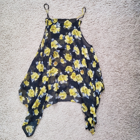 Zara Basic Floral Sheer Tank Top - Picture 5 of 5